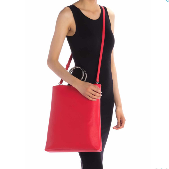 French Connection Dante Tote Bag in Fire Coral - Picture 6 of 8